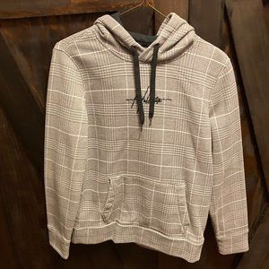 Hollister Gray Plaid Hoodie S
